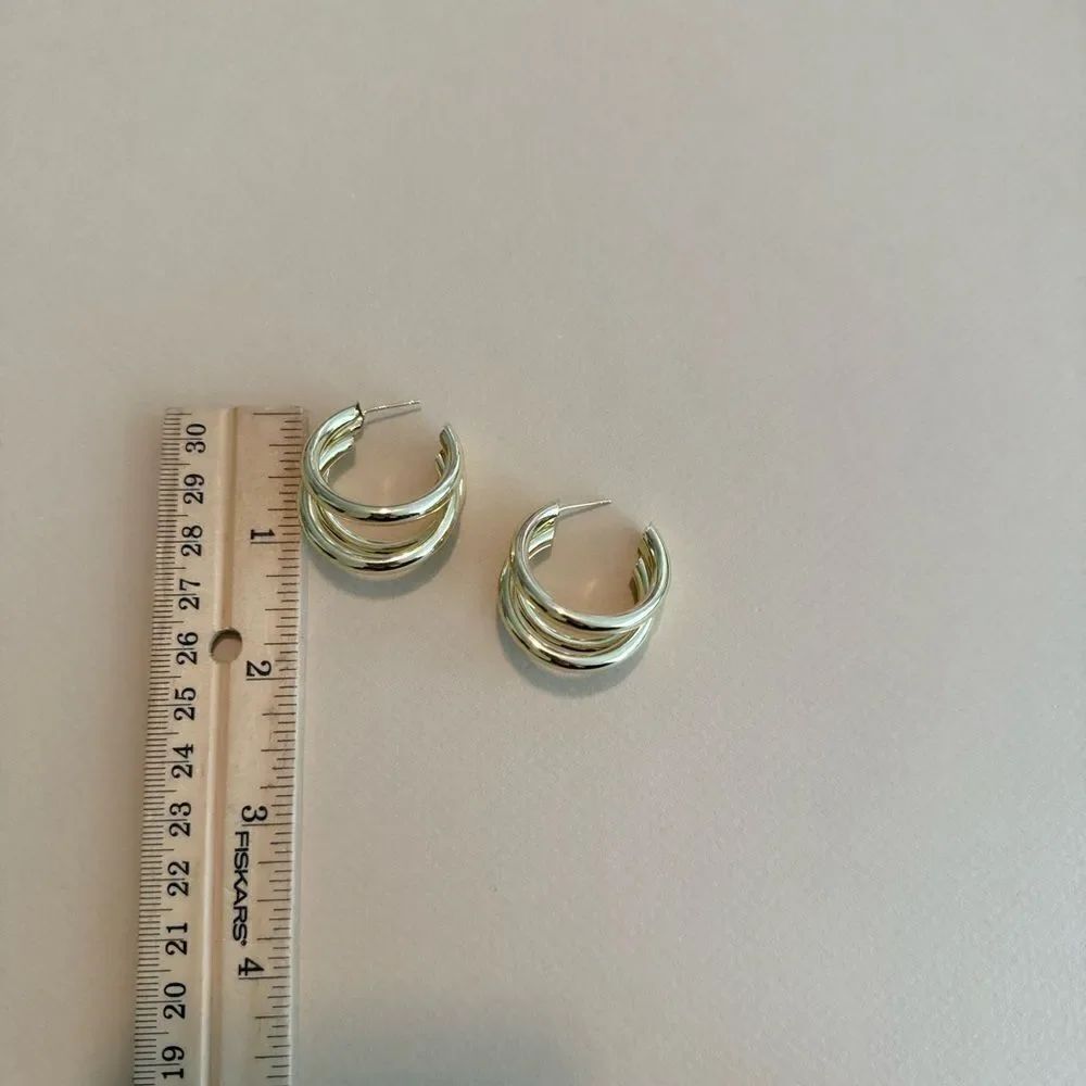Hoop earrings N1070 - Picture 3 of 3